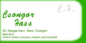 csongor hass business card